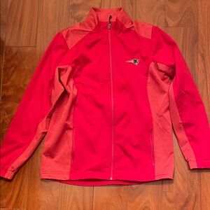 Red Zip-Up New England patriots Jacket